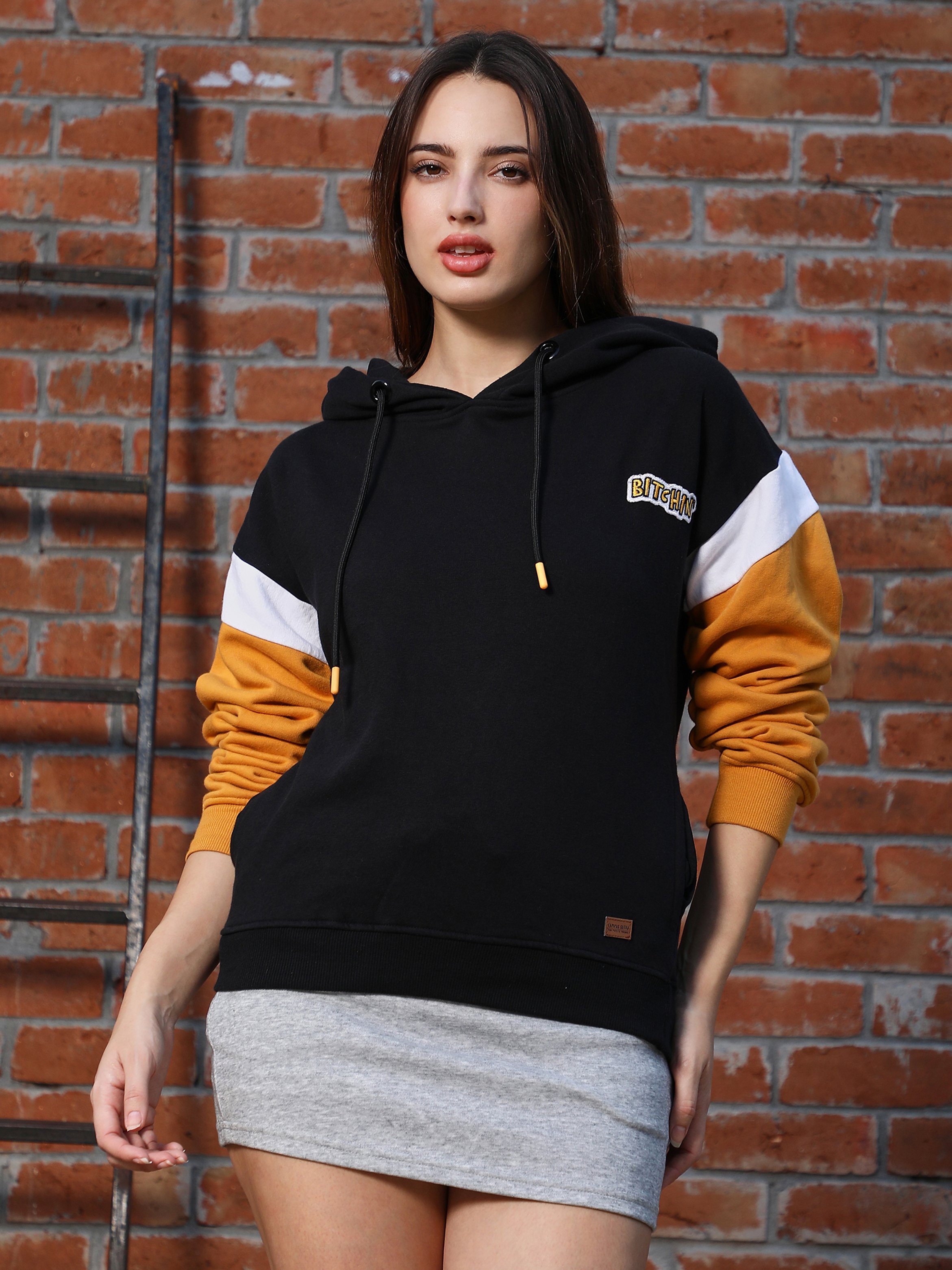 Multi-Color Block Regular Fit Hoodie