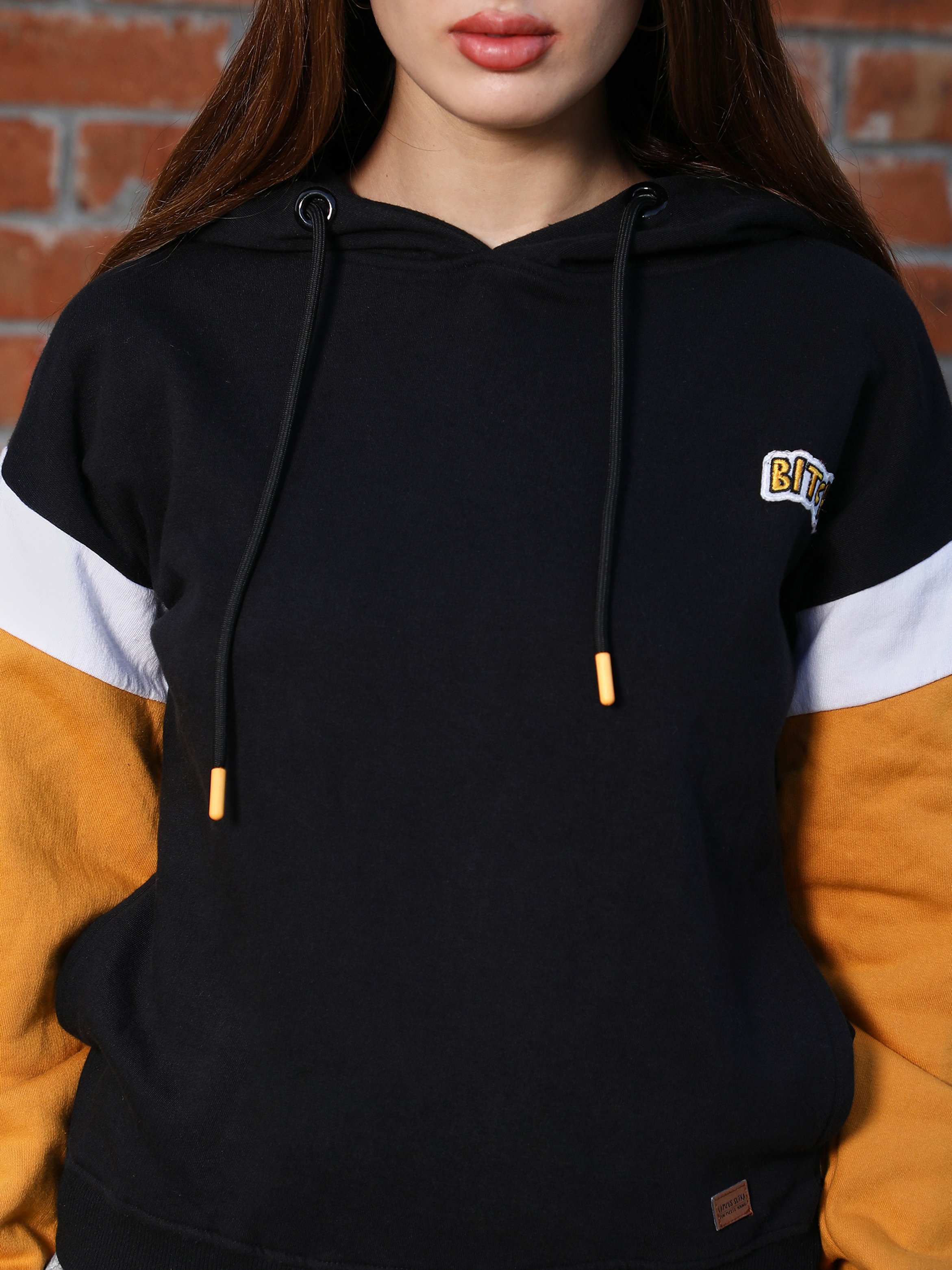 Multi-Color Block Regular Fit Hoodie