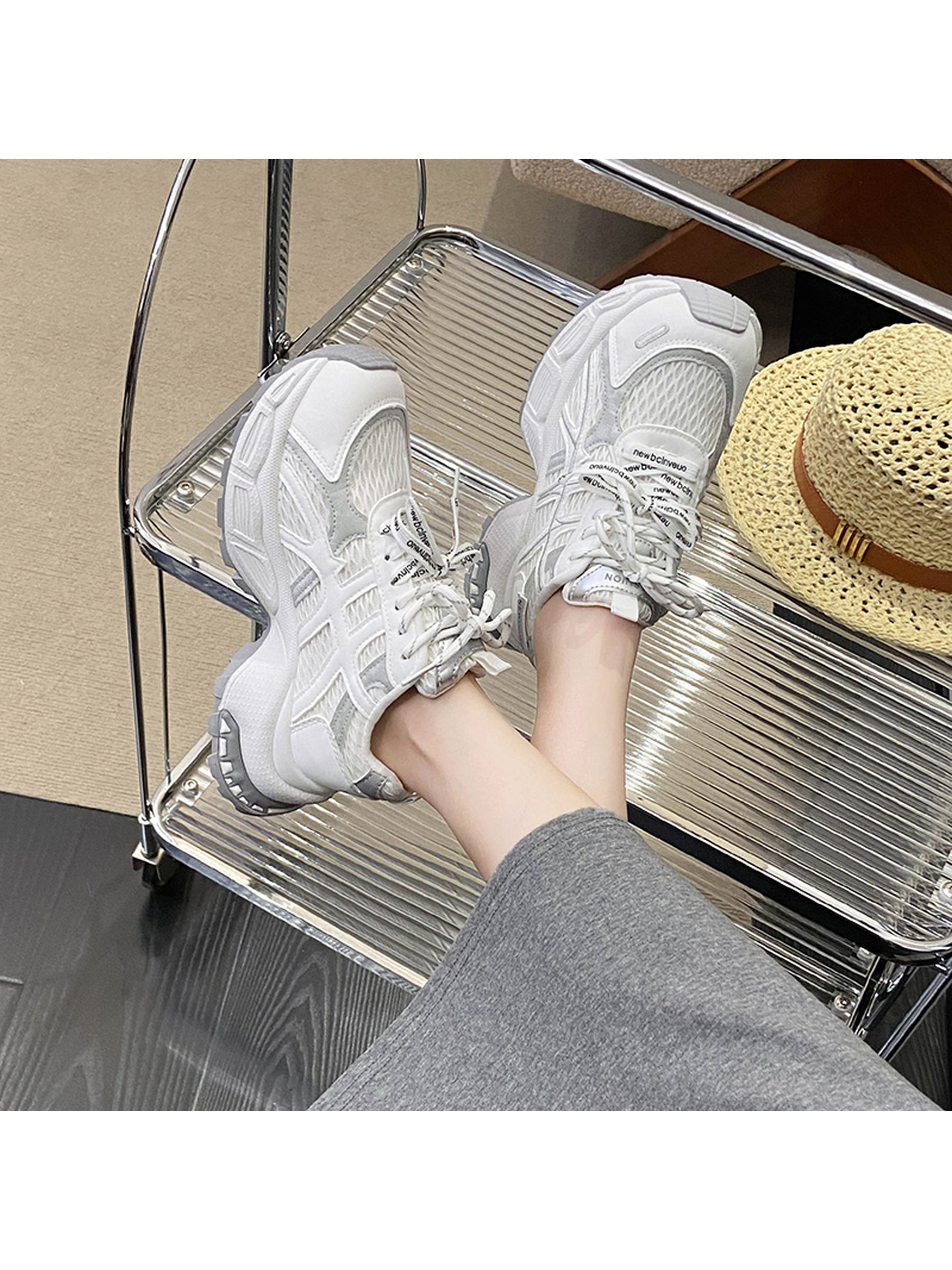 White Lace Up Sneakers