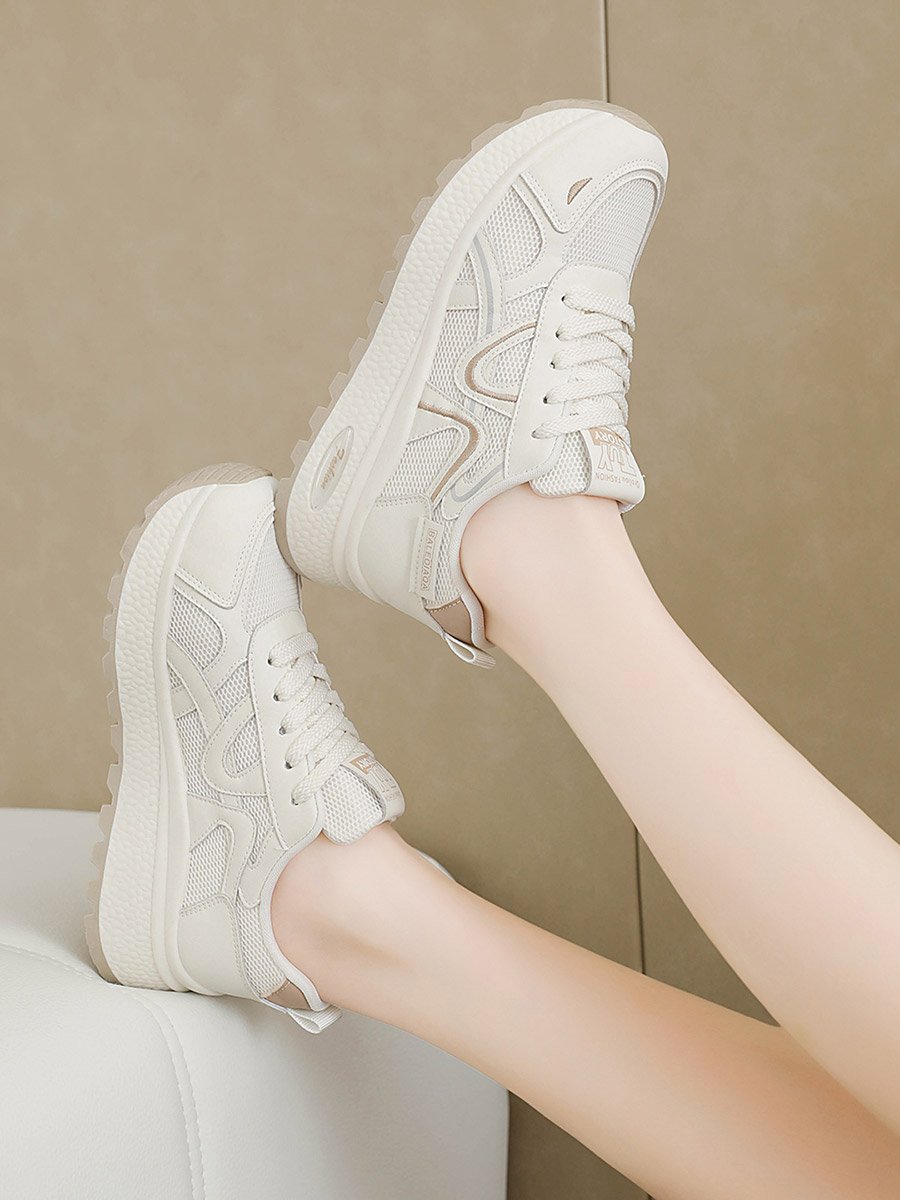 Women Beige Casual Sneakers