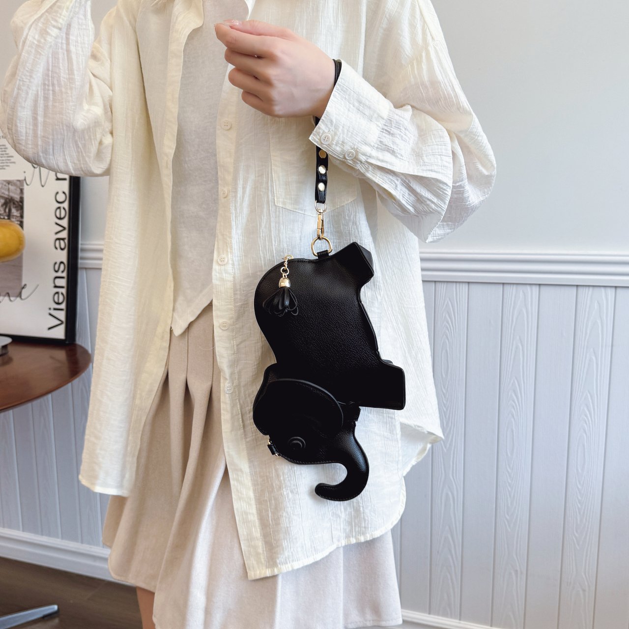 Black Elephant Crossbody Bag