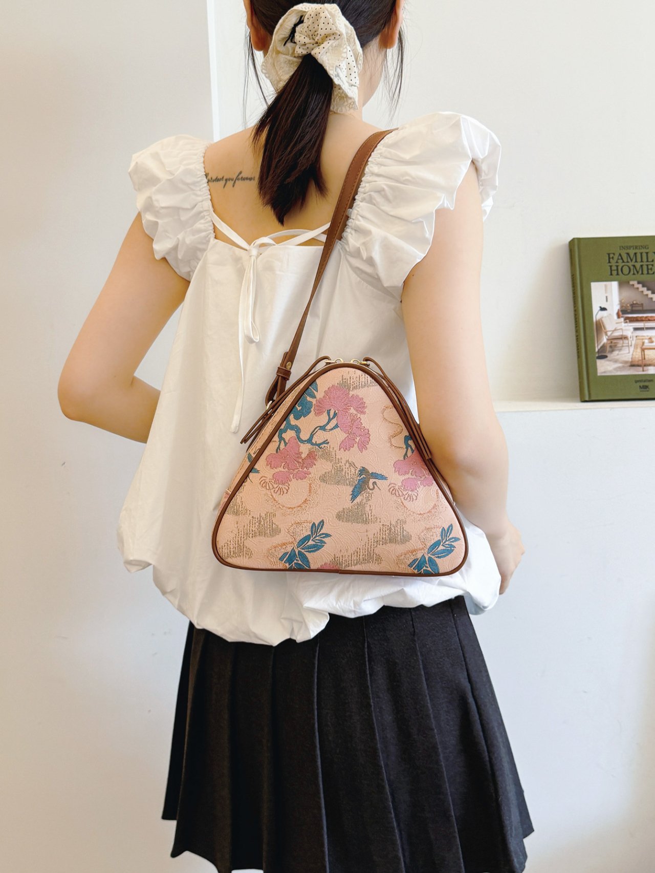 Pink Floral Shoulder Bag 
