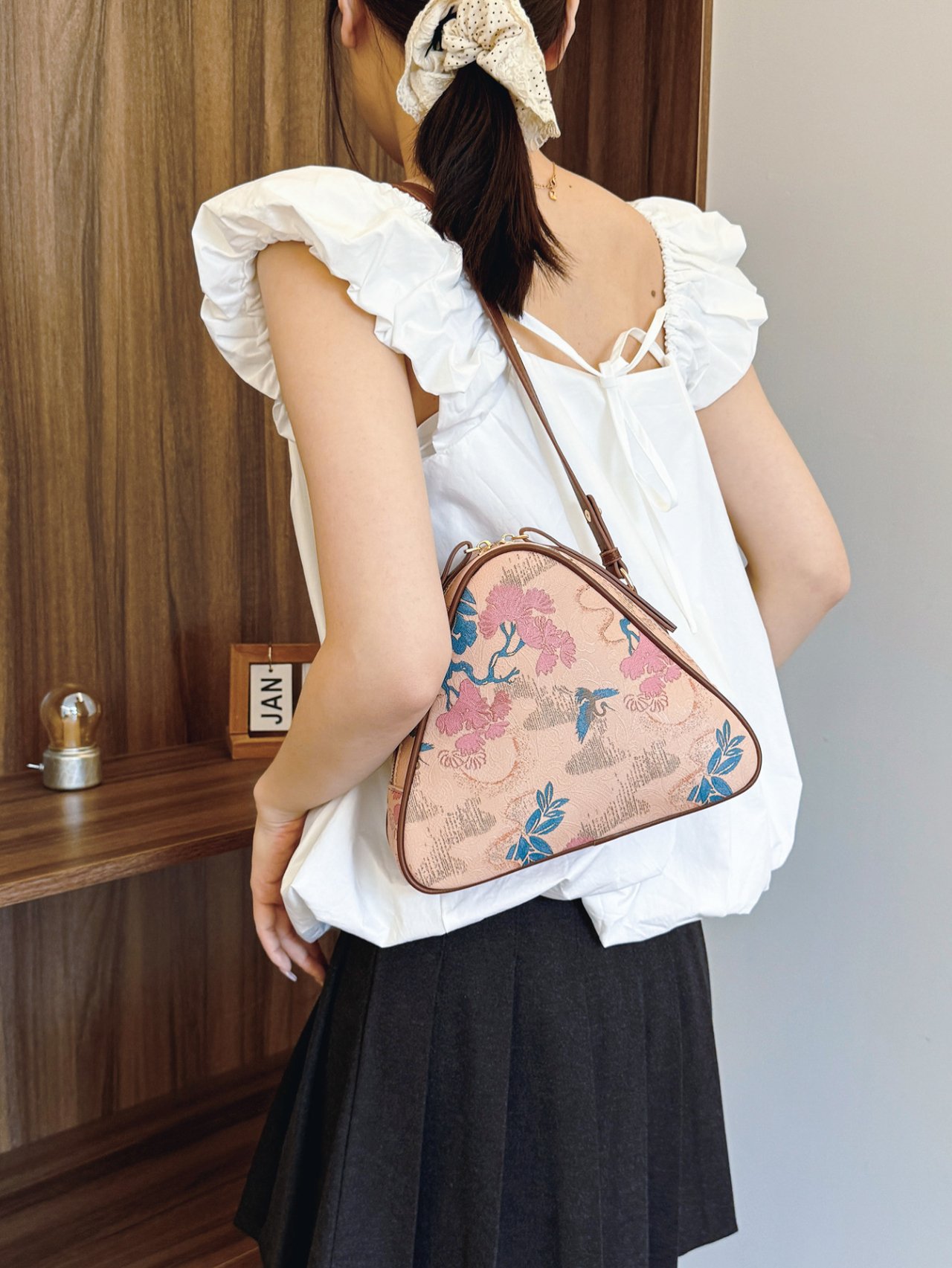 Pink Floral Shoulder Bag 