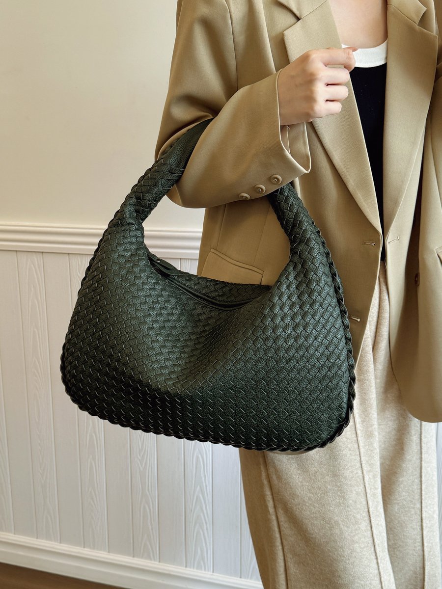 Emerald Weave Shoulder Bag 