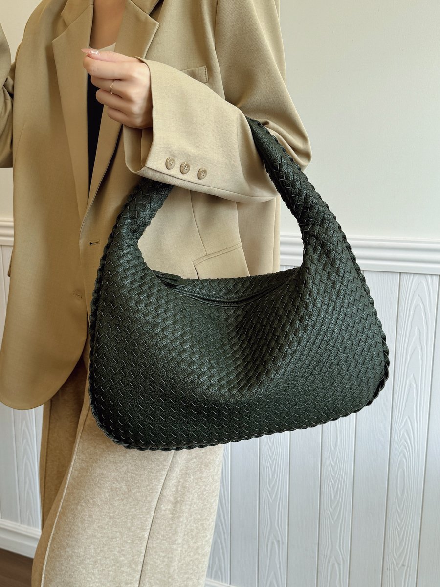 Emerald Weave Shoulder Bag 