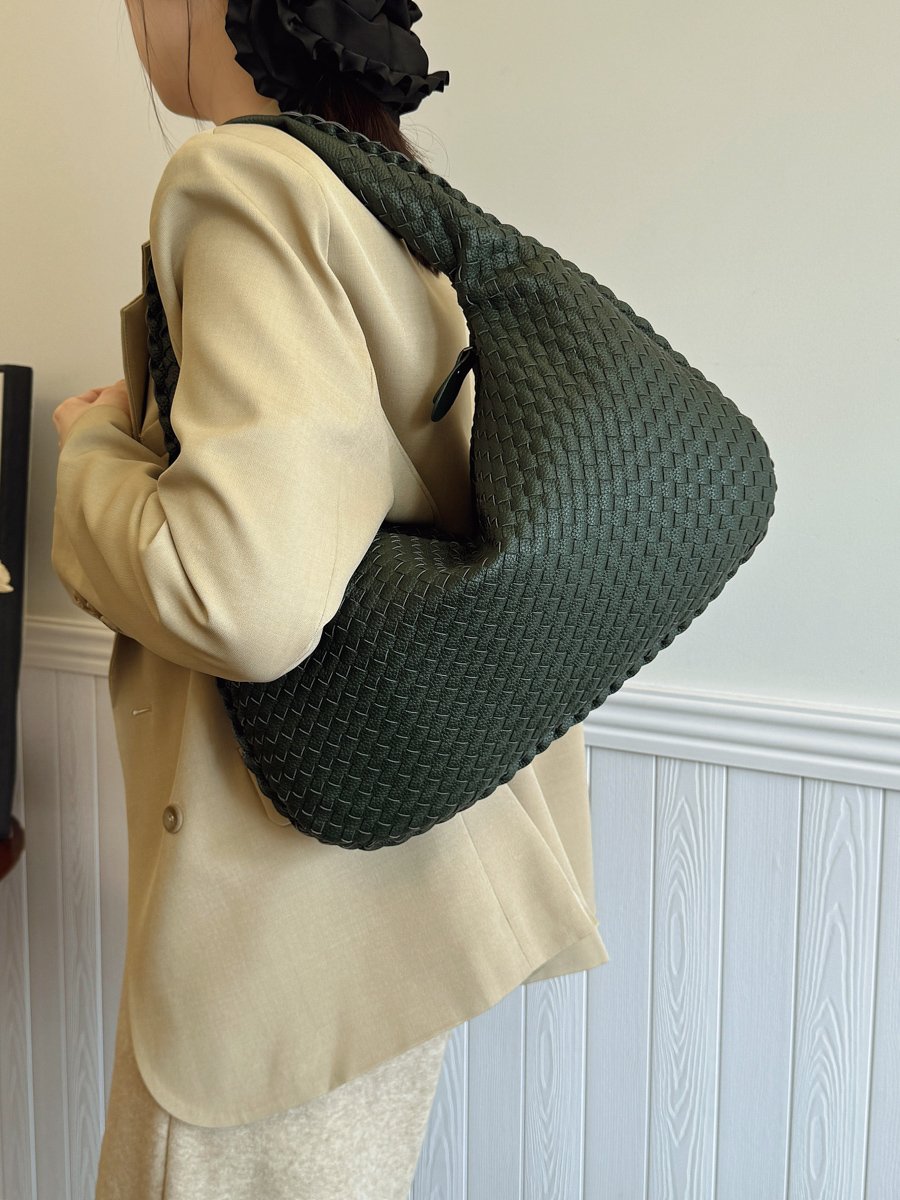 Emerald Weave Shoulder Bag 