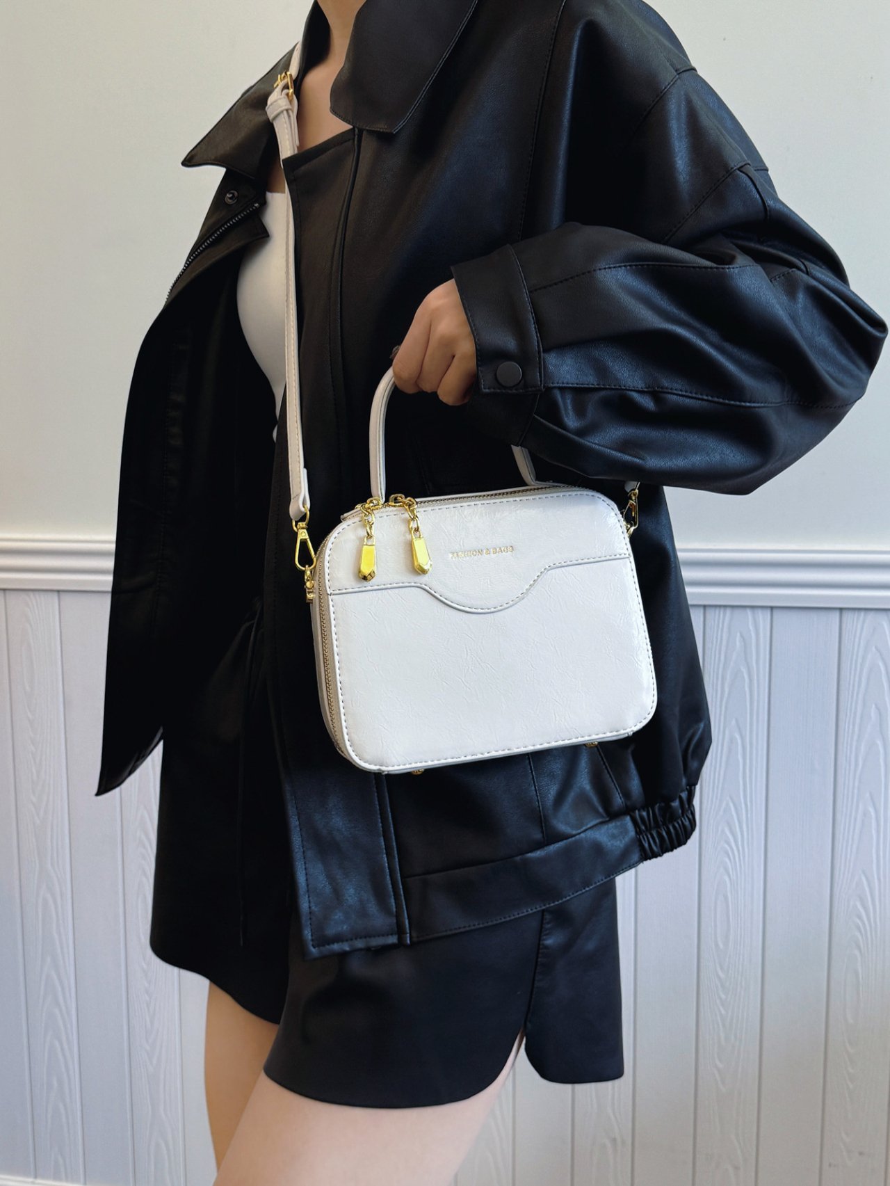 Off-White Plain Crossbody Bag