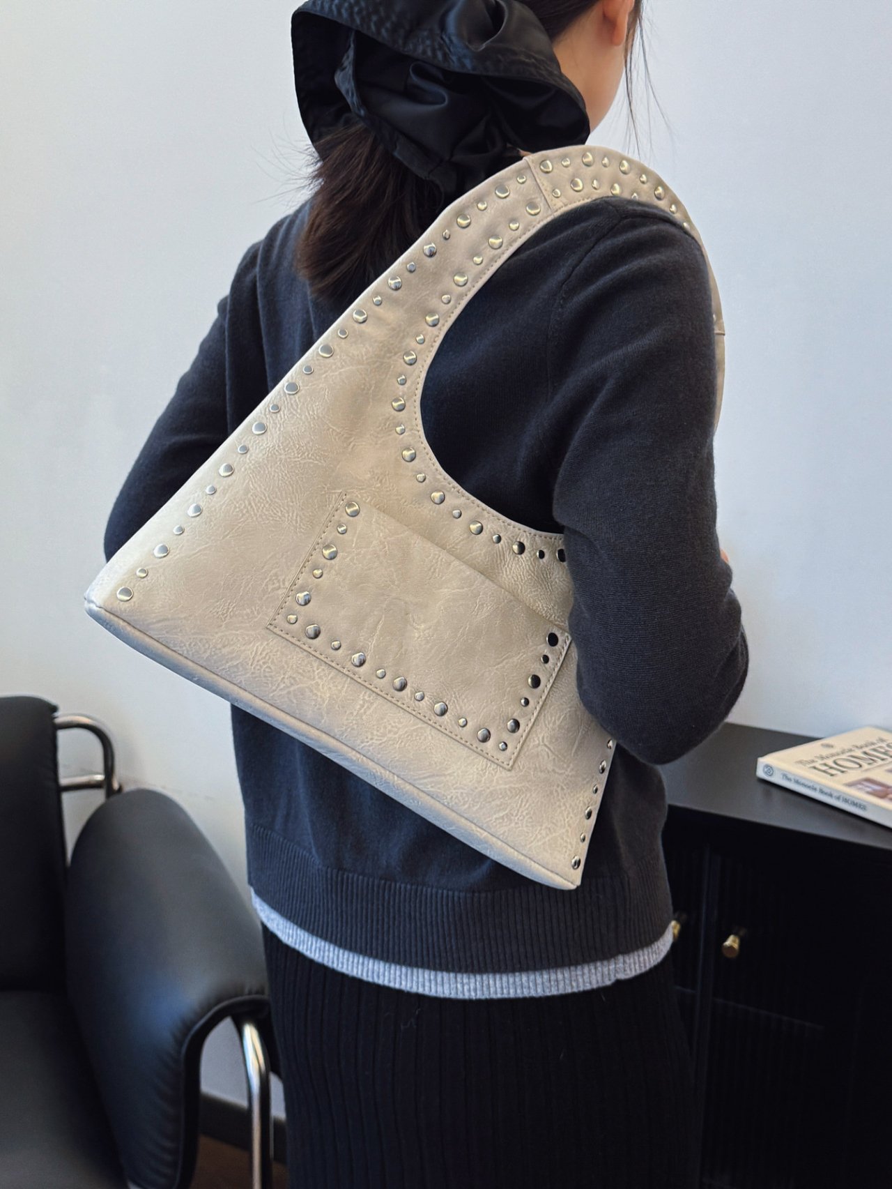 Off-White Studded Shoulder Bag