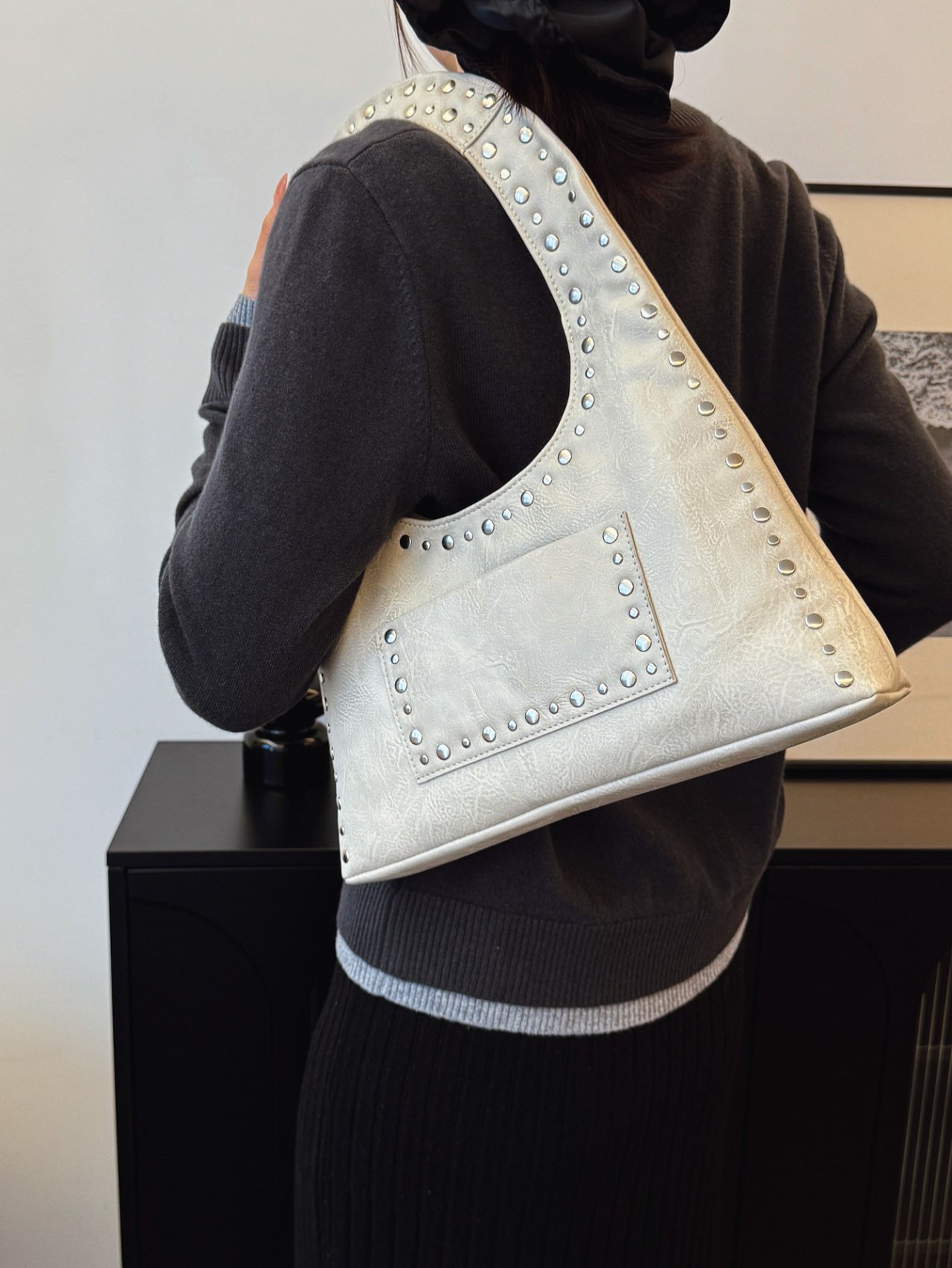 Off-White Studded Shoulder Bag