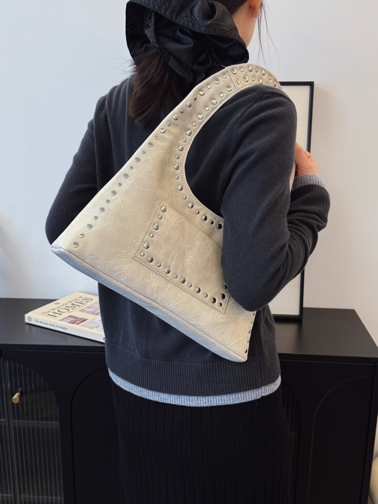 Off-White Studded Shoulder Bag