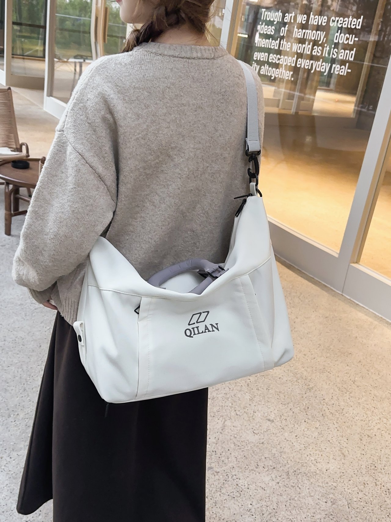 White Casual Crossbody Bag