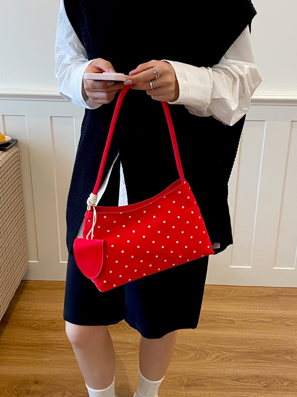 Red Polka Dot Shoulder Bag