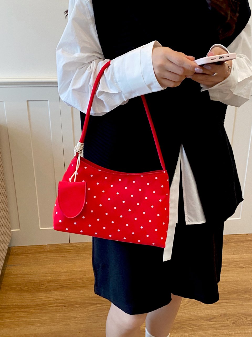 Red Polka Dot Shoulder Bag