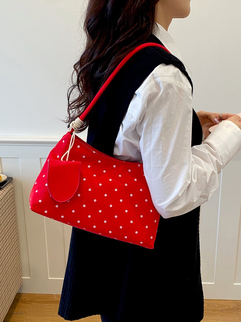 Red Polka Dot Shoulder Bag