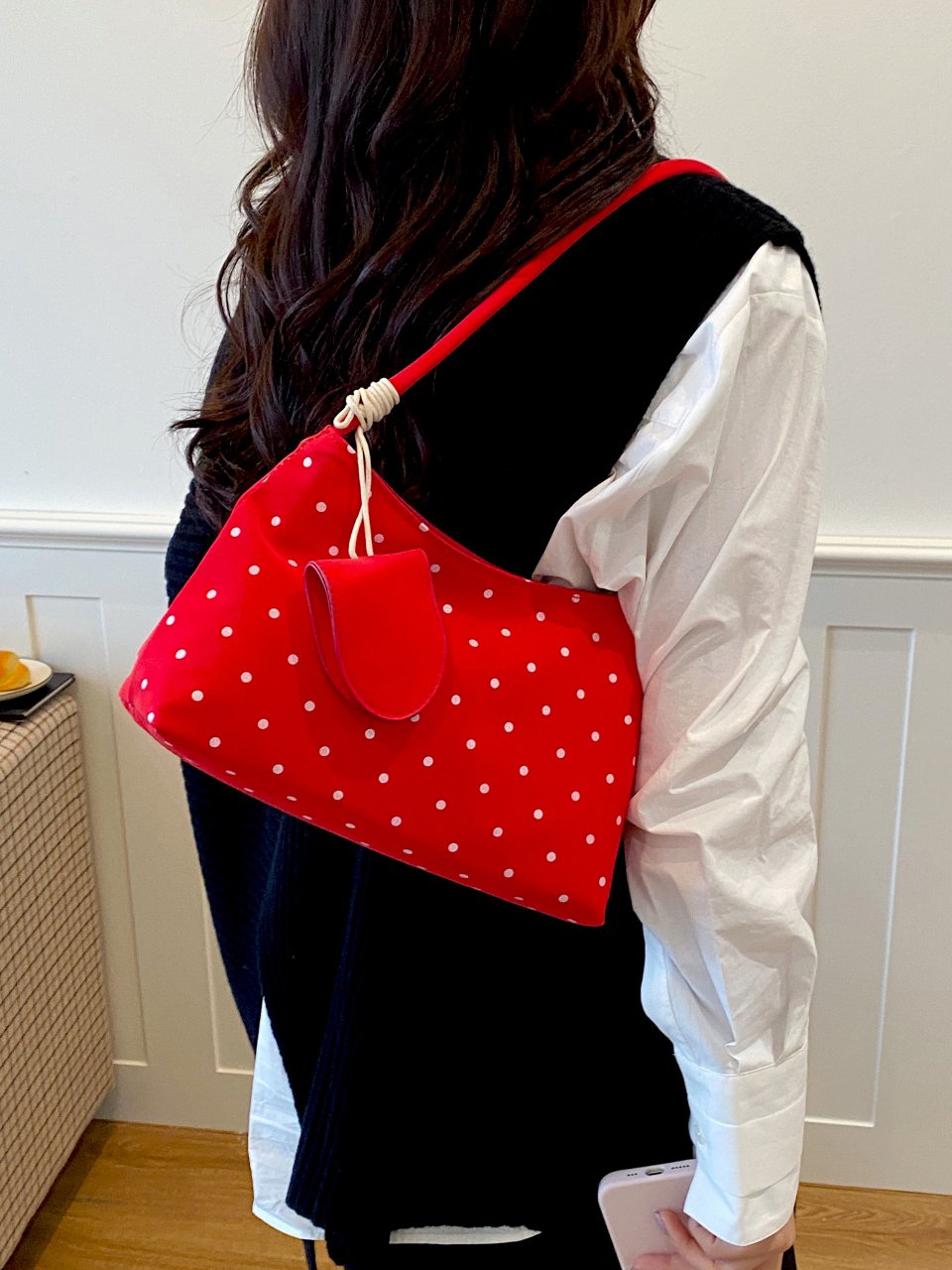 Red Polka Dot Shoulder Bag