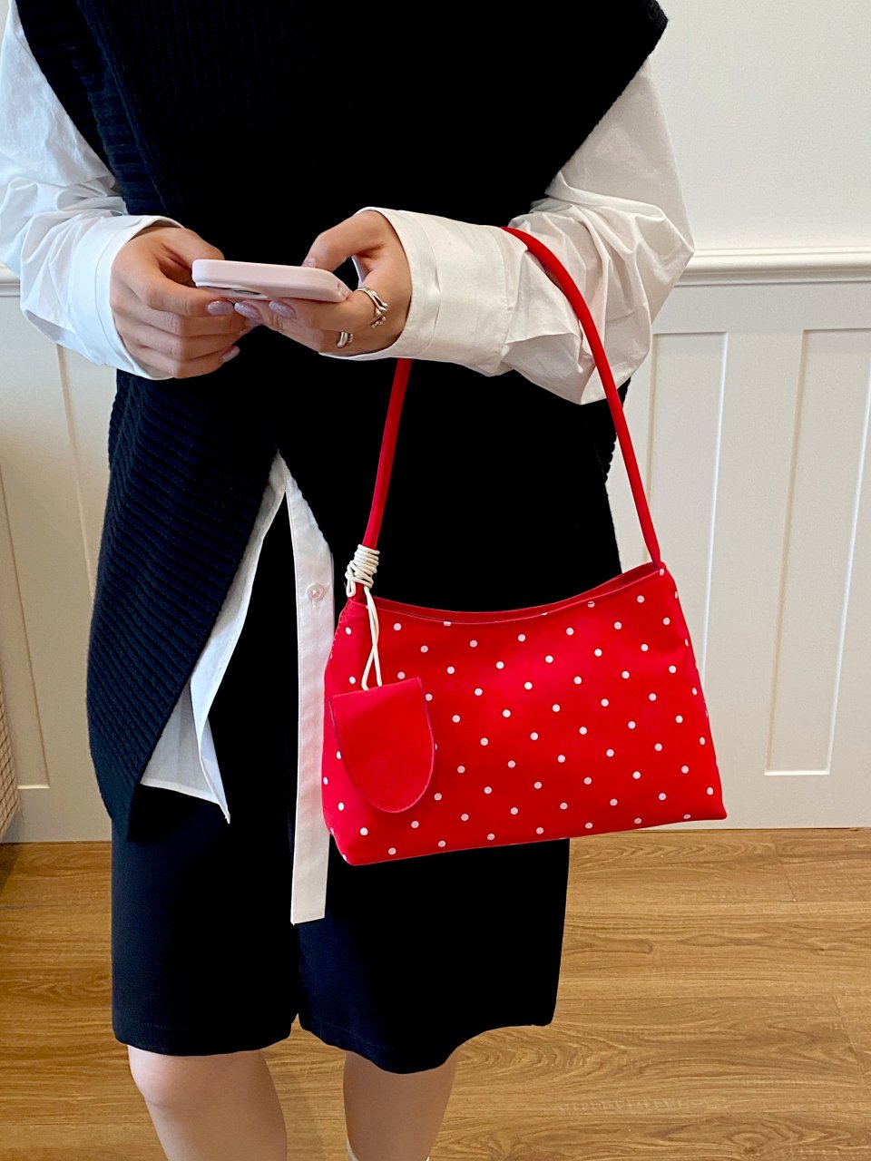 Red Polka Dot Shoulder Bag