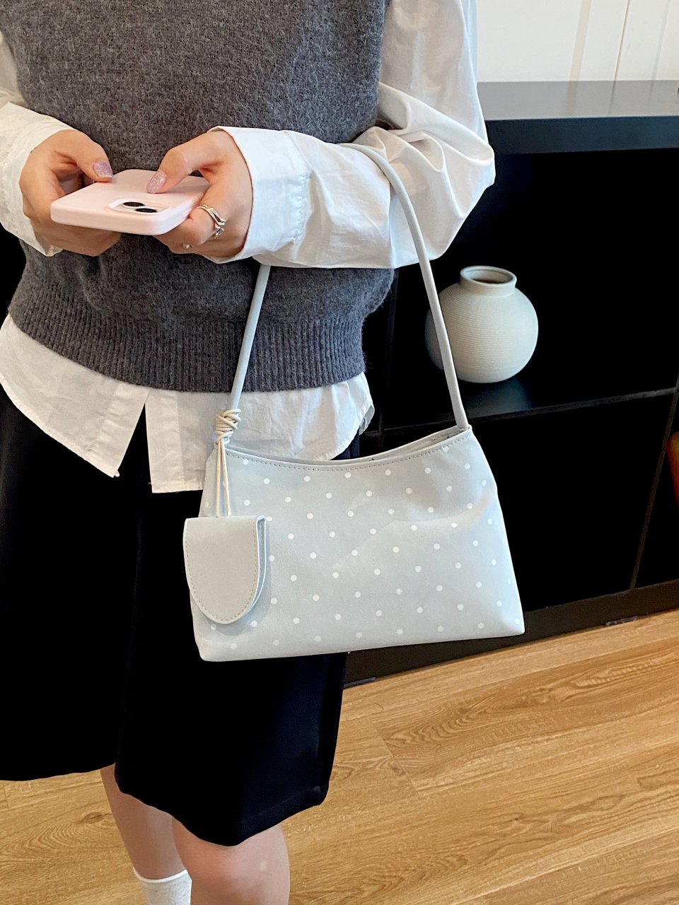 Polka Dot Shoulder Bag