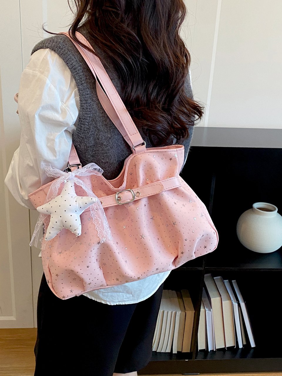 Dreamy Pink Star Shoulder Bag