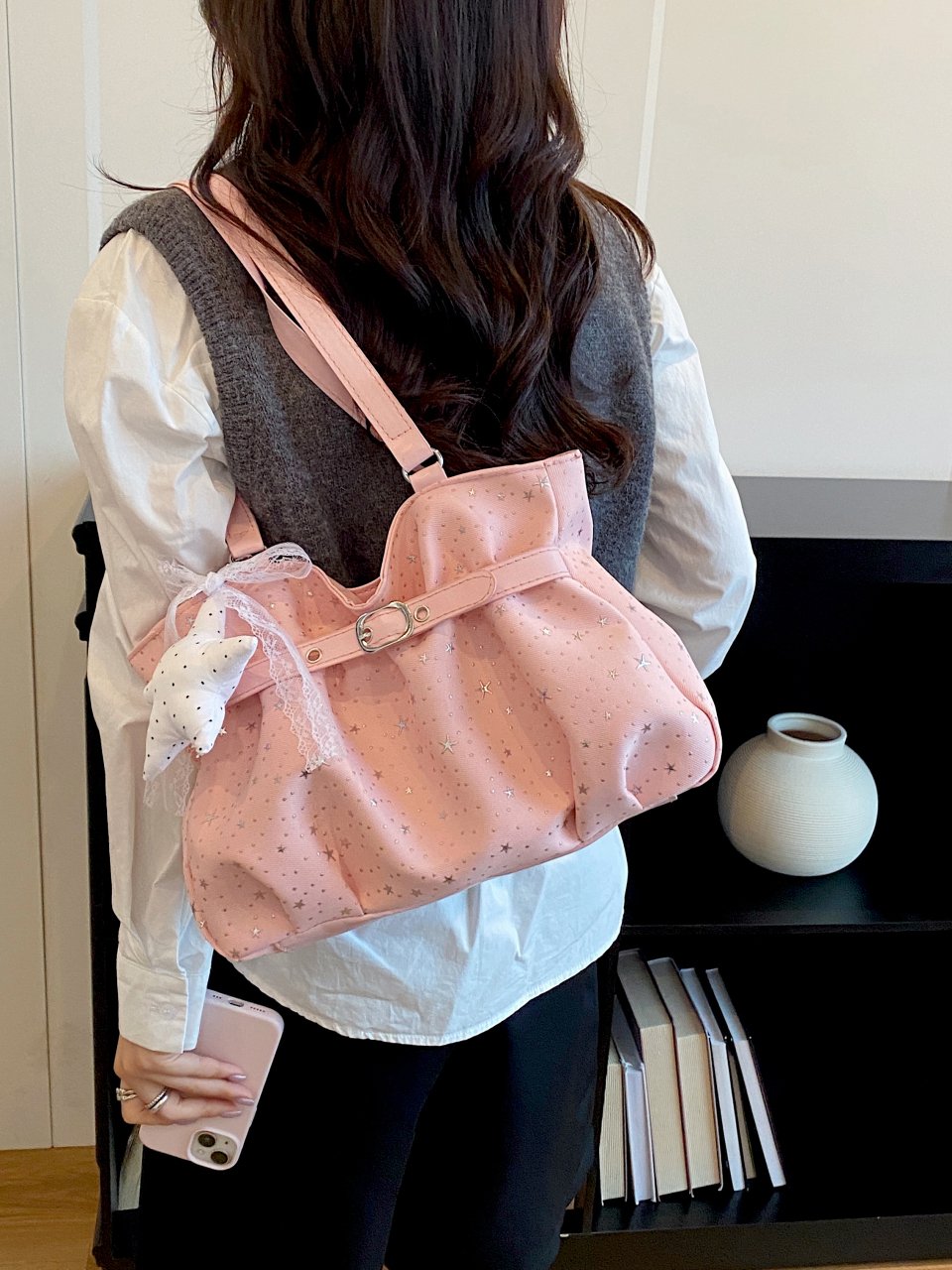 Dreamy Pink Star Shoulder Bag