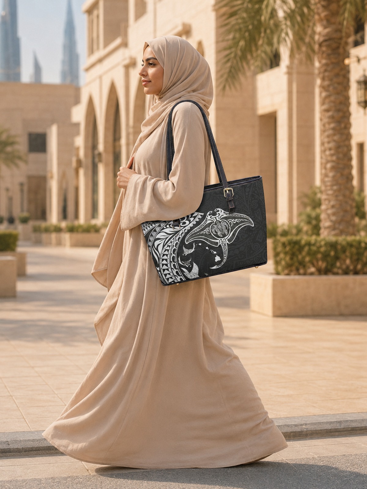 حقيبة كتف وتوت بطبعة سلاحف