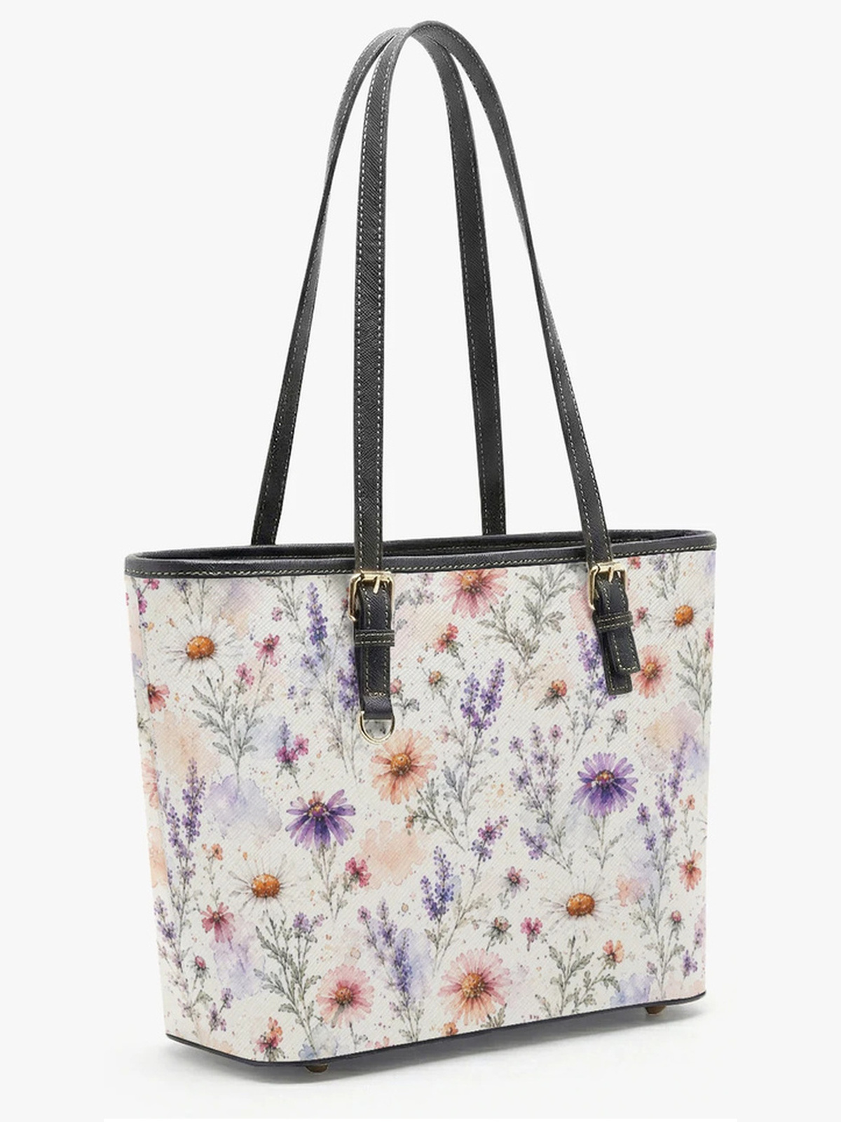 حقيبة كتف بطبعة أزهار