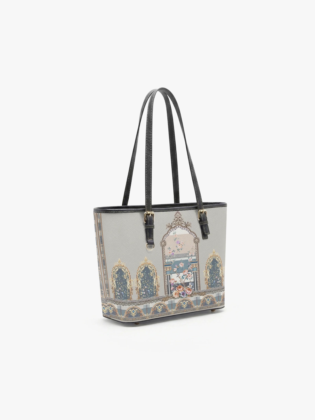 Patchwork Print Large Capacity Shoulder Bag