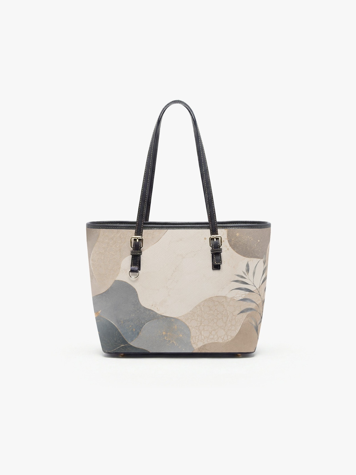 Patchwork Print Large Capacity Shoulder Bag