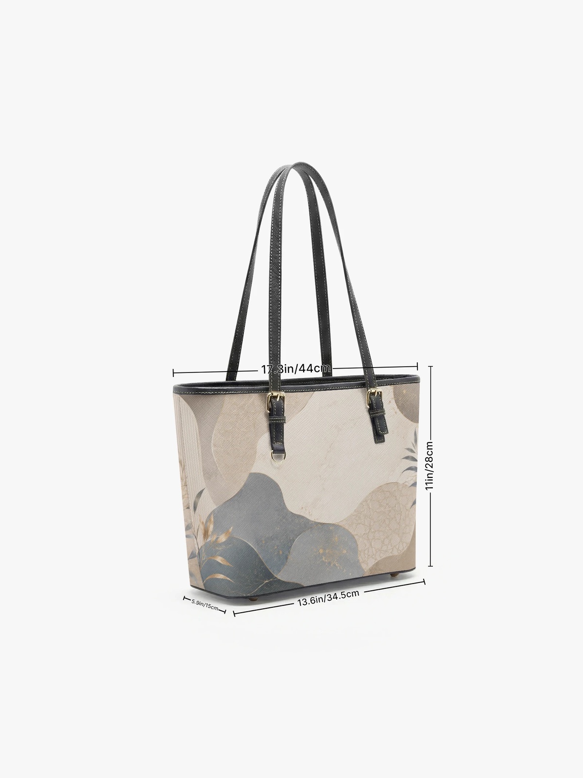 Patchwork Print Large Capacity Shoulder Bag