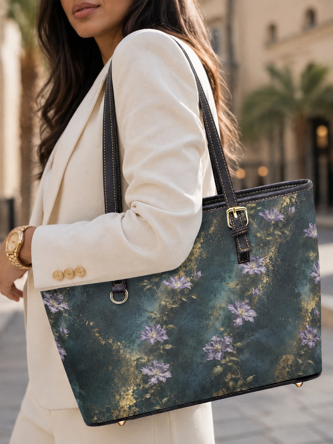 Floral Print Shoulder Bag