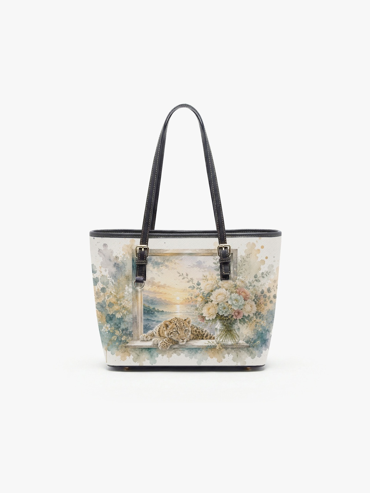 Floral Print Large Capacity Shoulder Bag