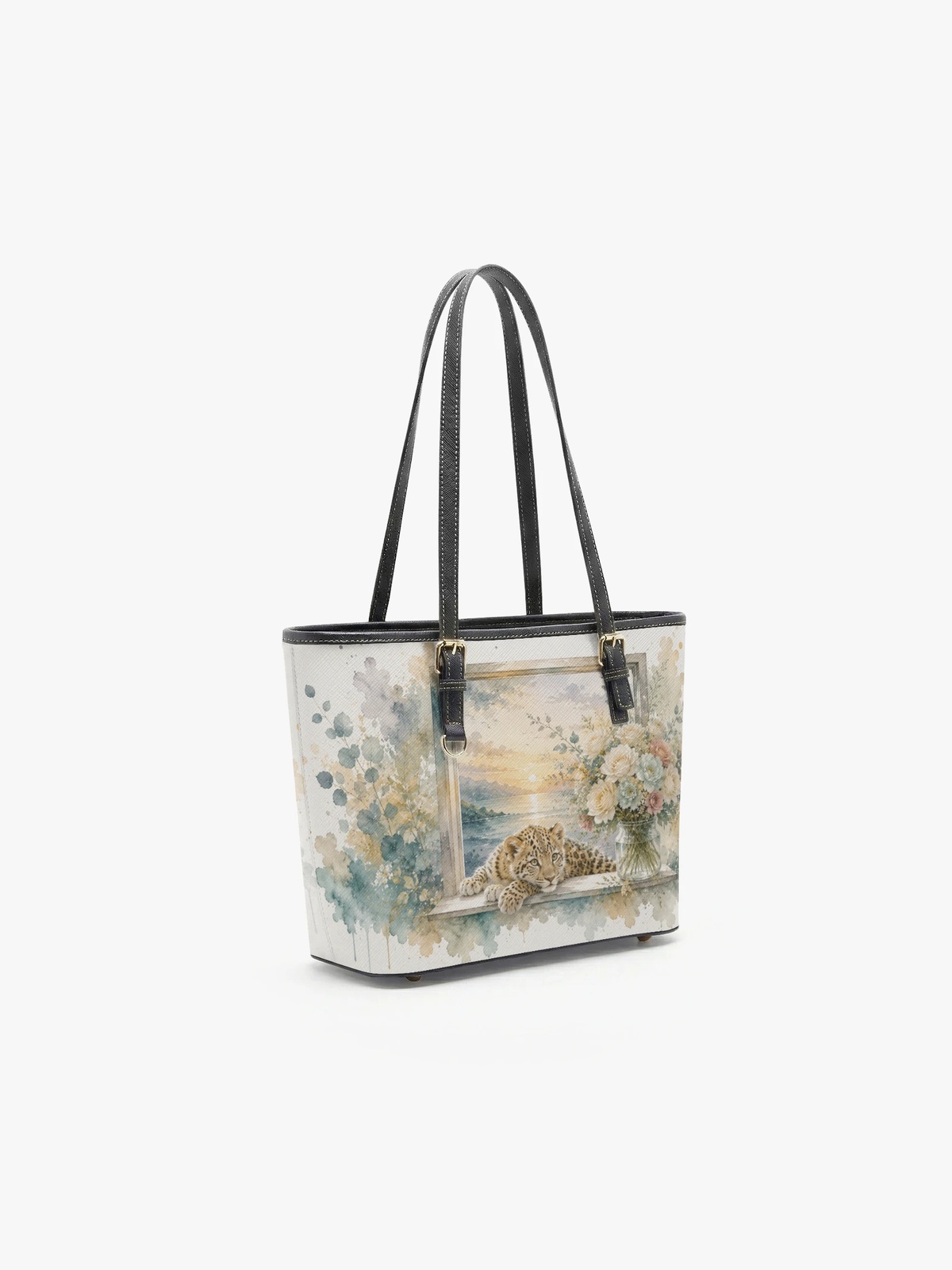 Floral Print Large Capacity Shoulder Bag