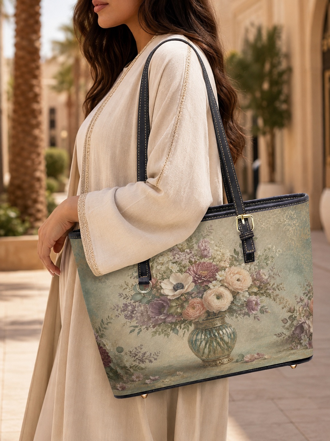 Floral Print Shoulder Bag