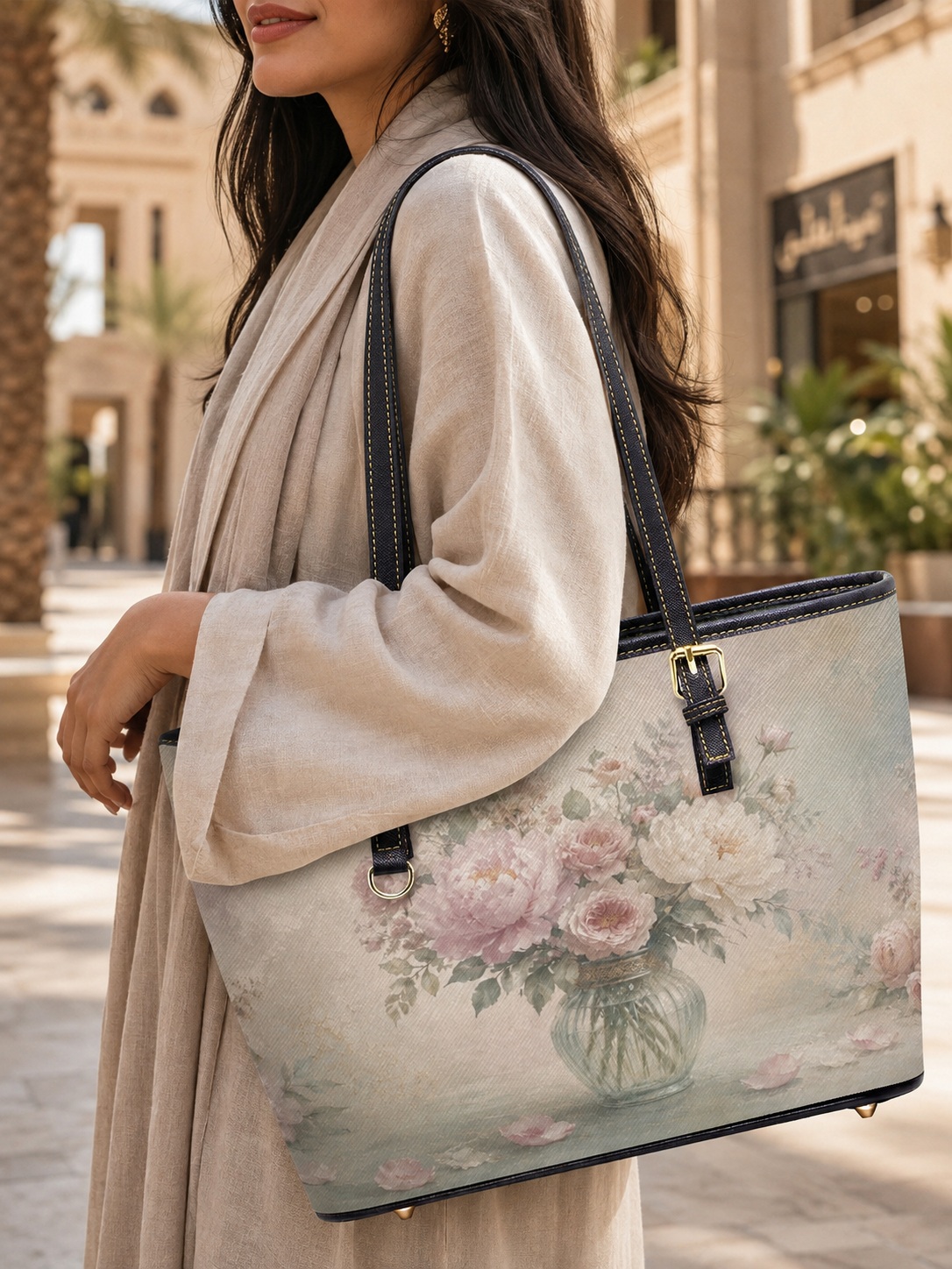 Floral Print Shoulder Bag
