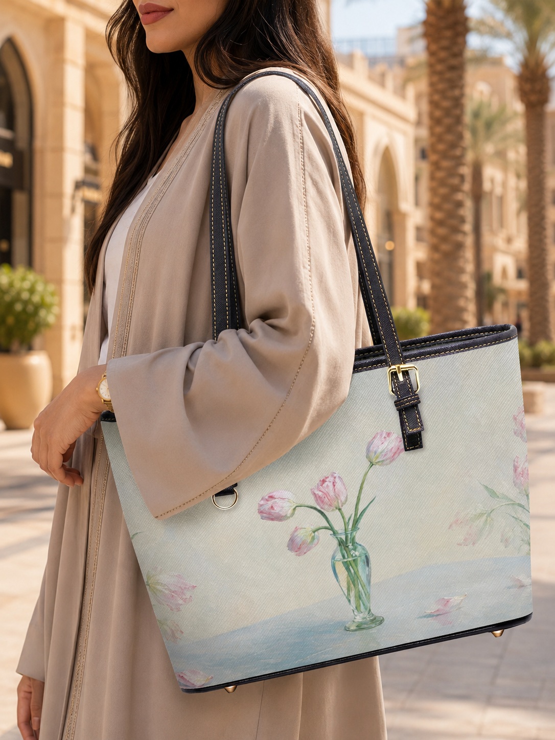 Floral Print Shoulder Bag