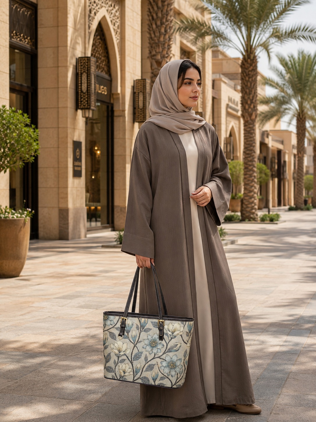 Leaf Print Large Capacity Shoulder Bag