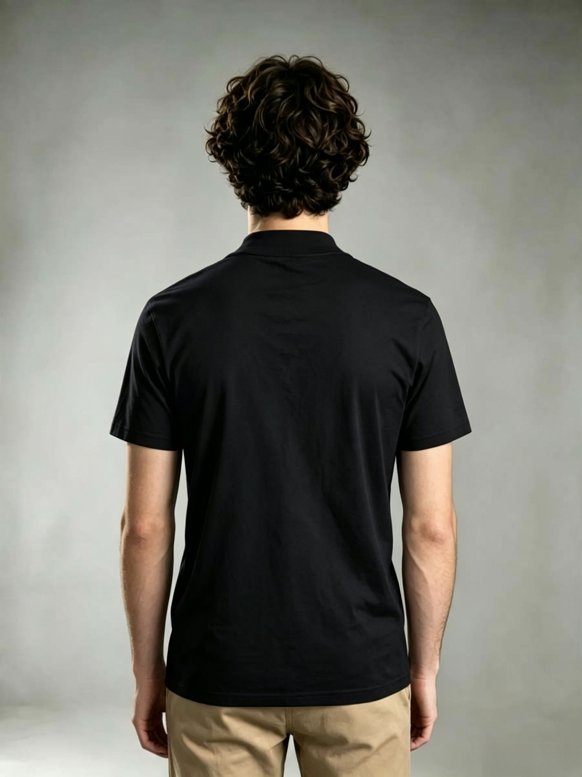 Black Graphic Print Short Sleeves Regular Fit T-Shirt