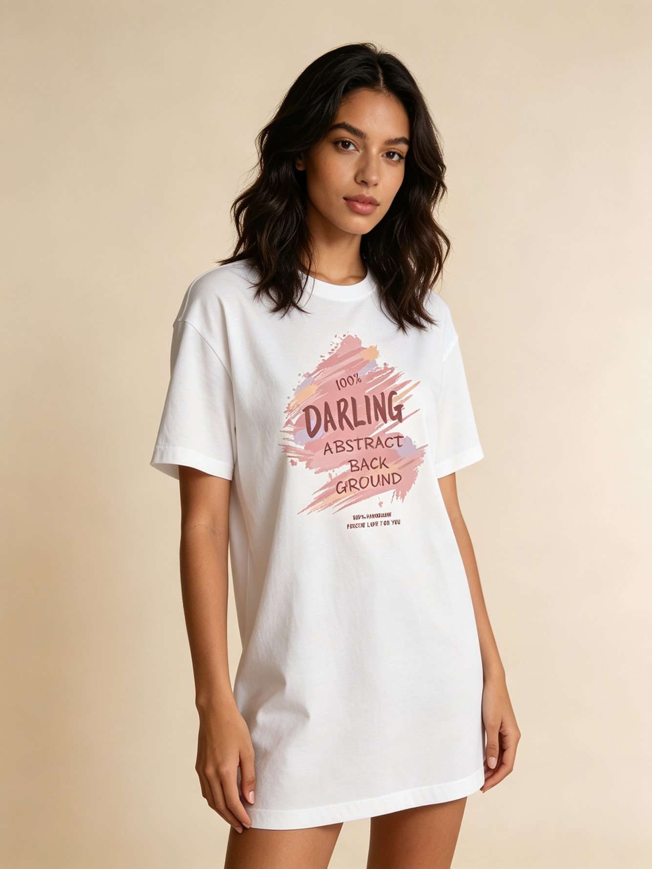 White Slogan Print Short Sleeves T-Shirt