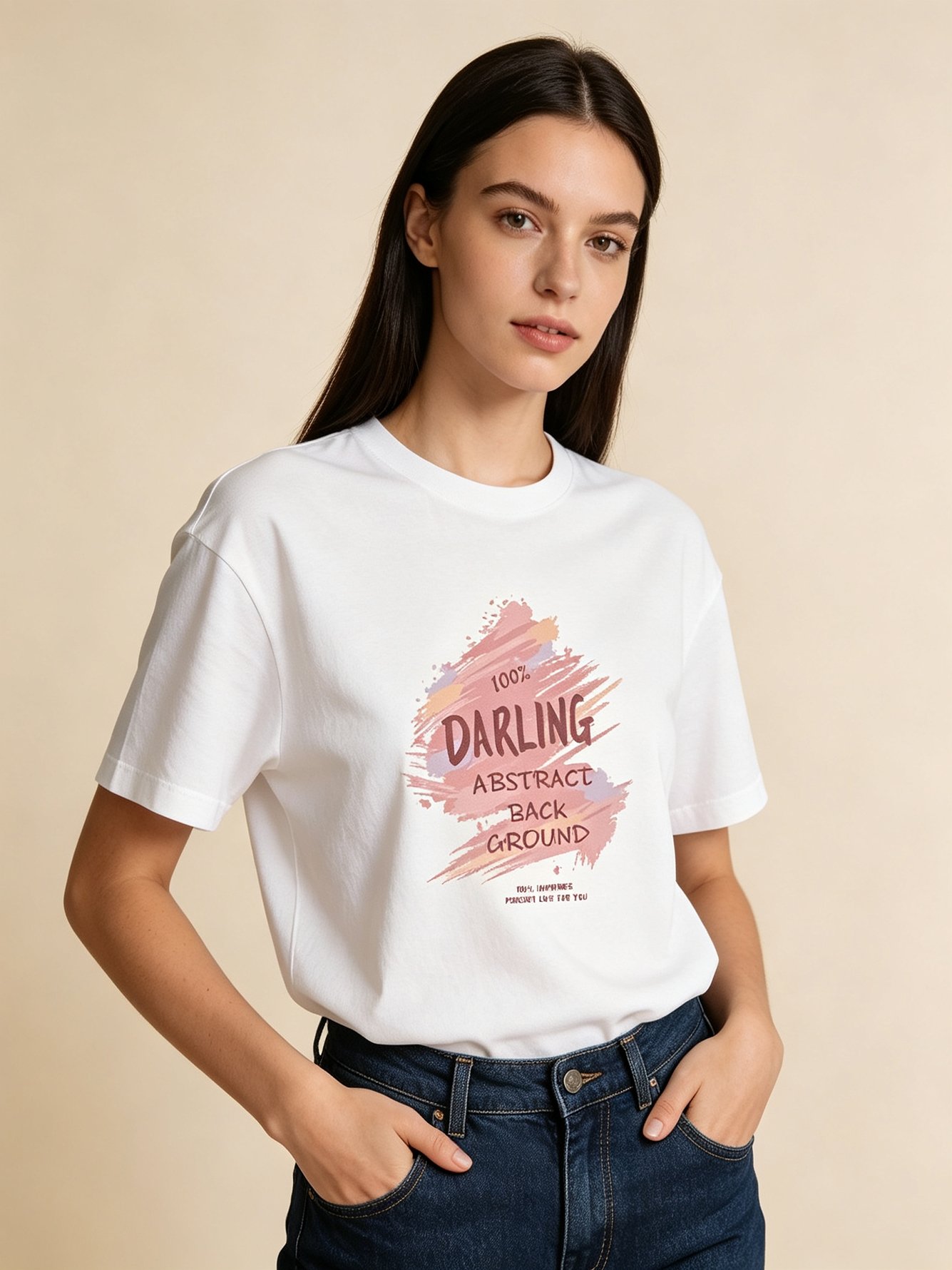 White Slogan Print Short Sleeves T-Shirt