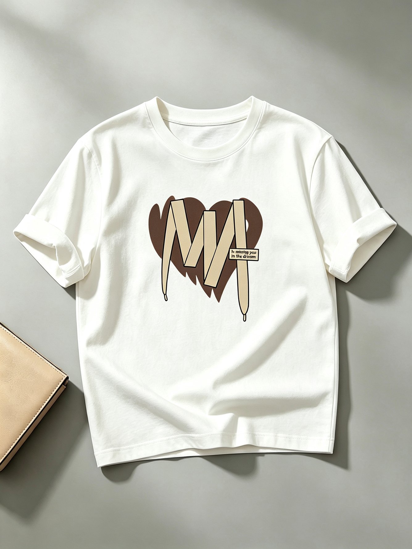 White Printed Short Sleeves Pure Cotton T-Shirt