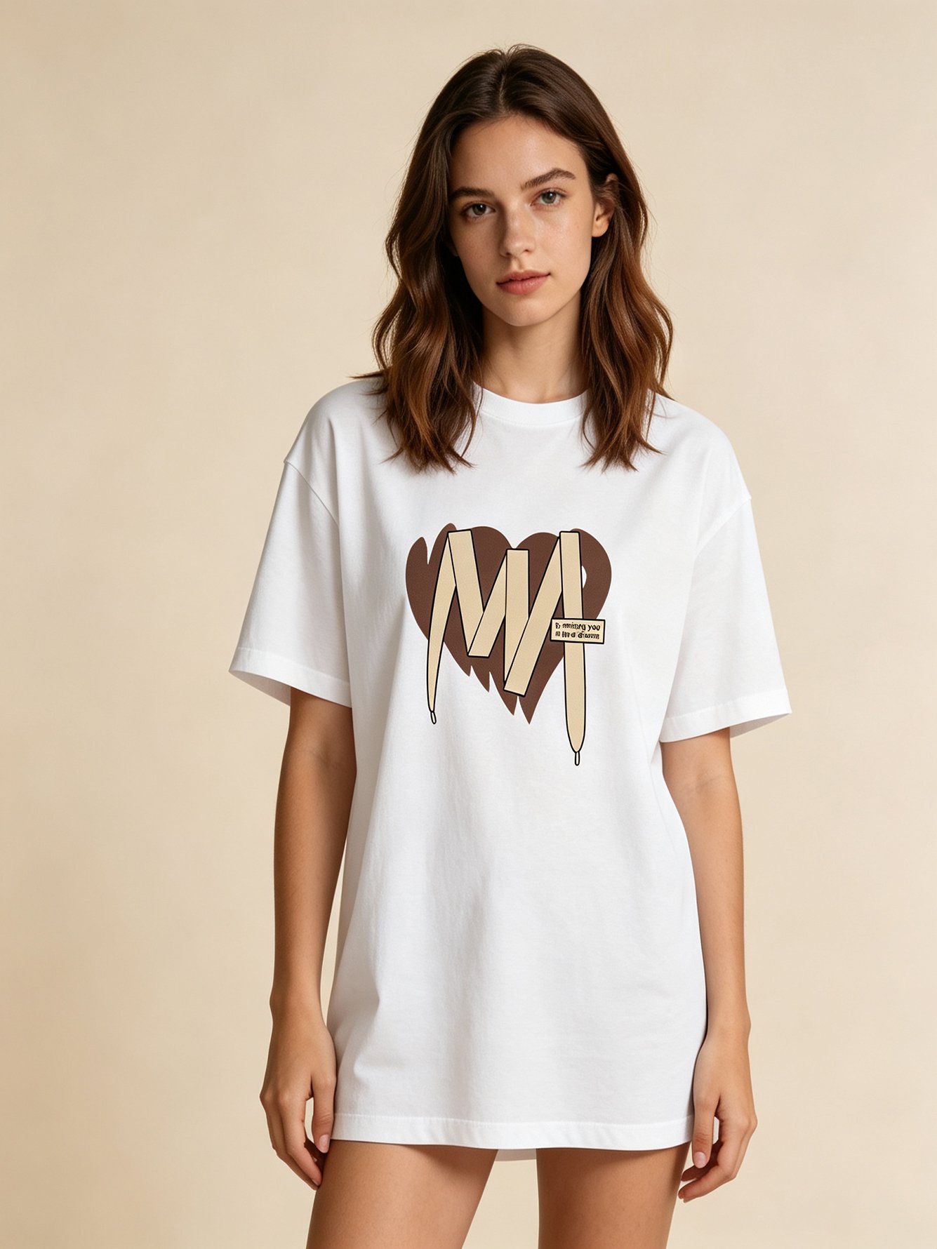 White Printed Short Sleeves Pure Cotton T-Shirt
