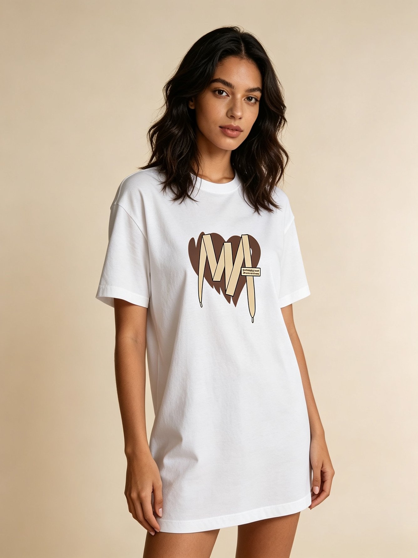 White Printed Short Sleeves Pure Cotton T-Shirt