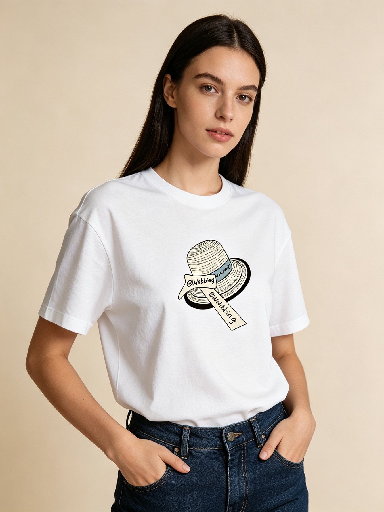 White Graphic Print Short Sleeves Pure Cotton T-Shirt