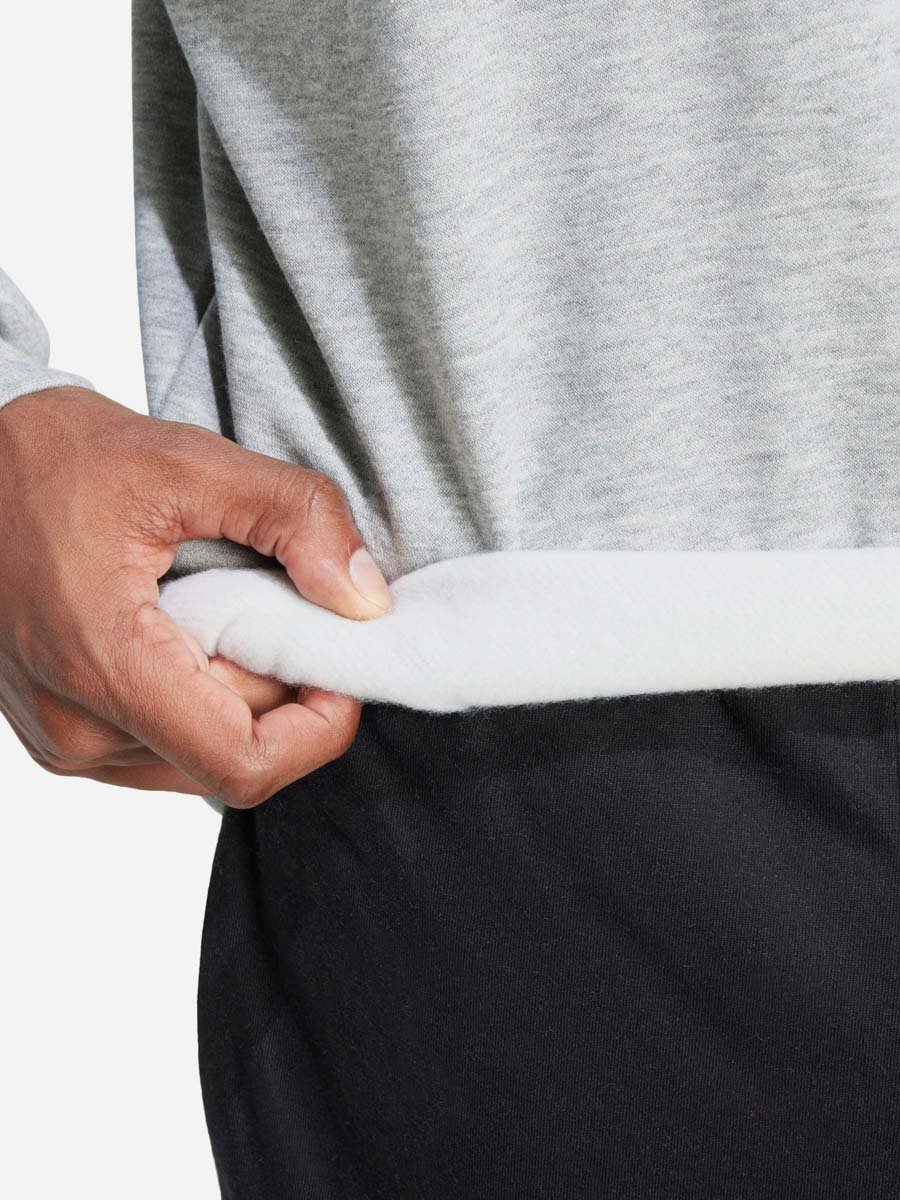 سويت شيرت صوف إسينشالز بثلاثة أشرطة رمادي