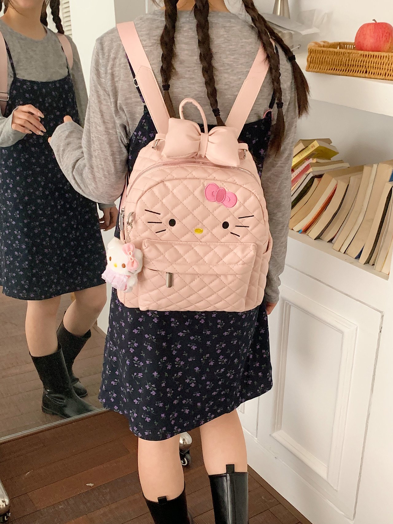 Pink Quilted Hello Kitty Backpack