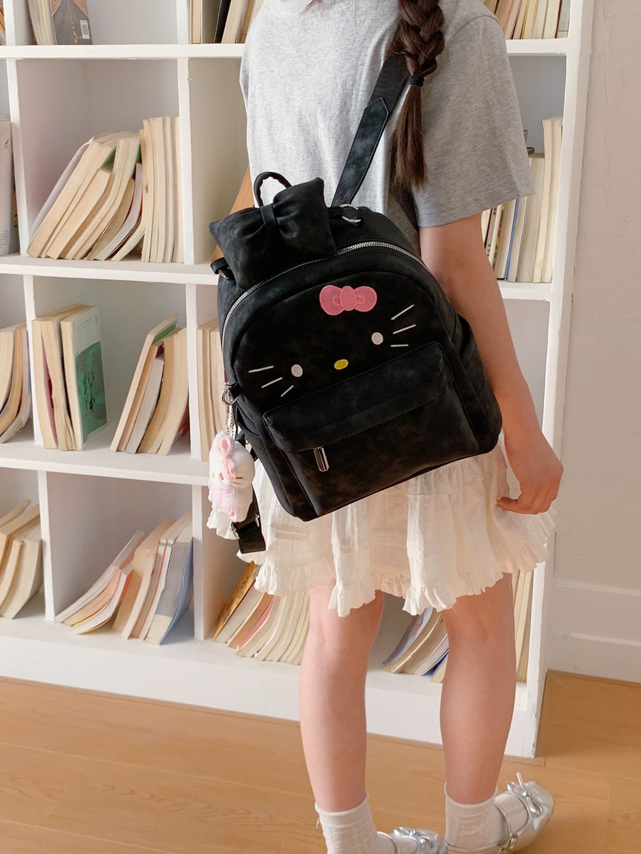 Black Hello Kitty Mini Backpack