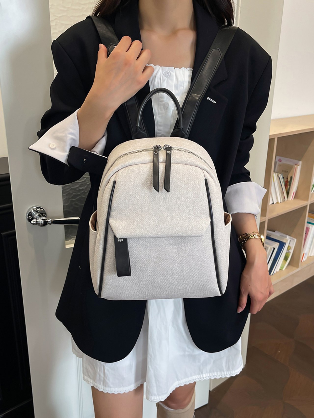 Off-White Plain Backpack