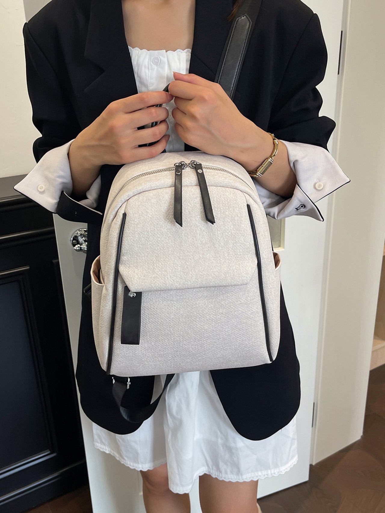 Off-White Plain Backpack