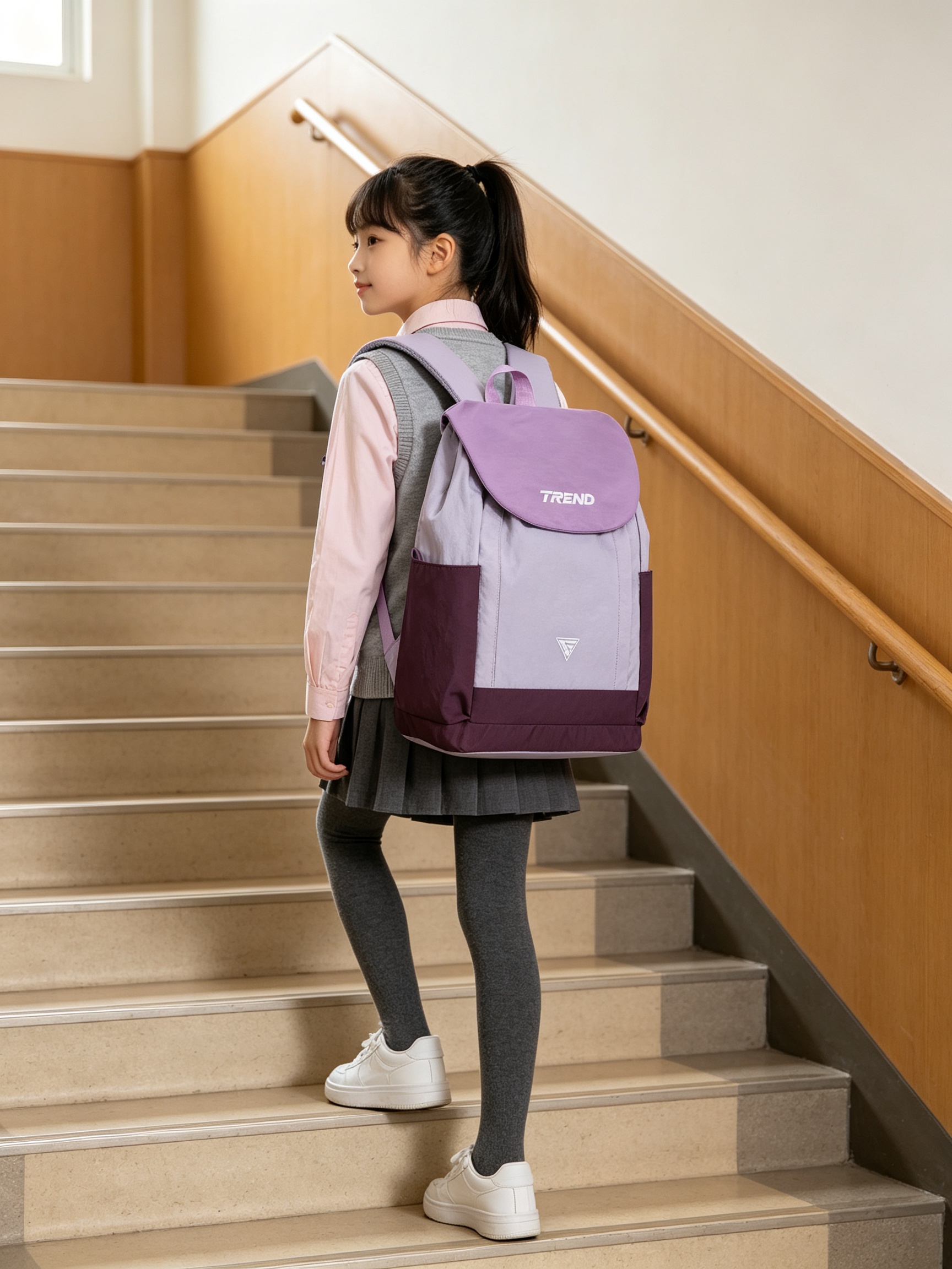 Purple Drawstring Backpack