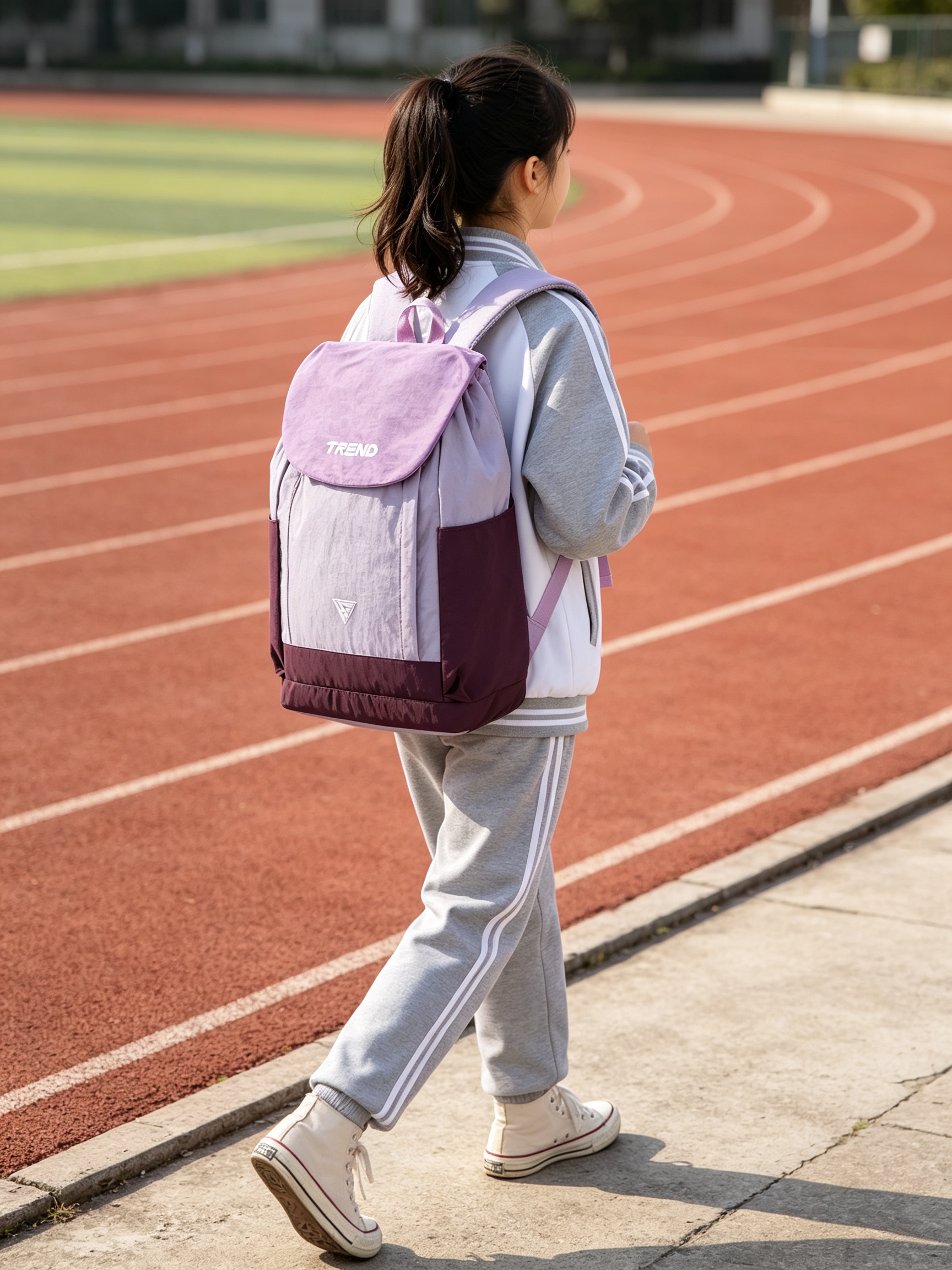 Purple Drawstring Backpack