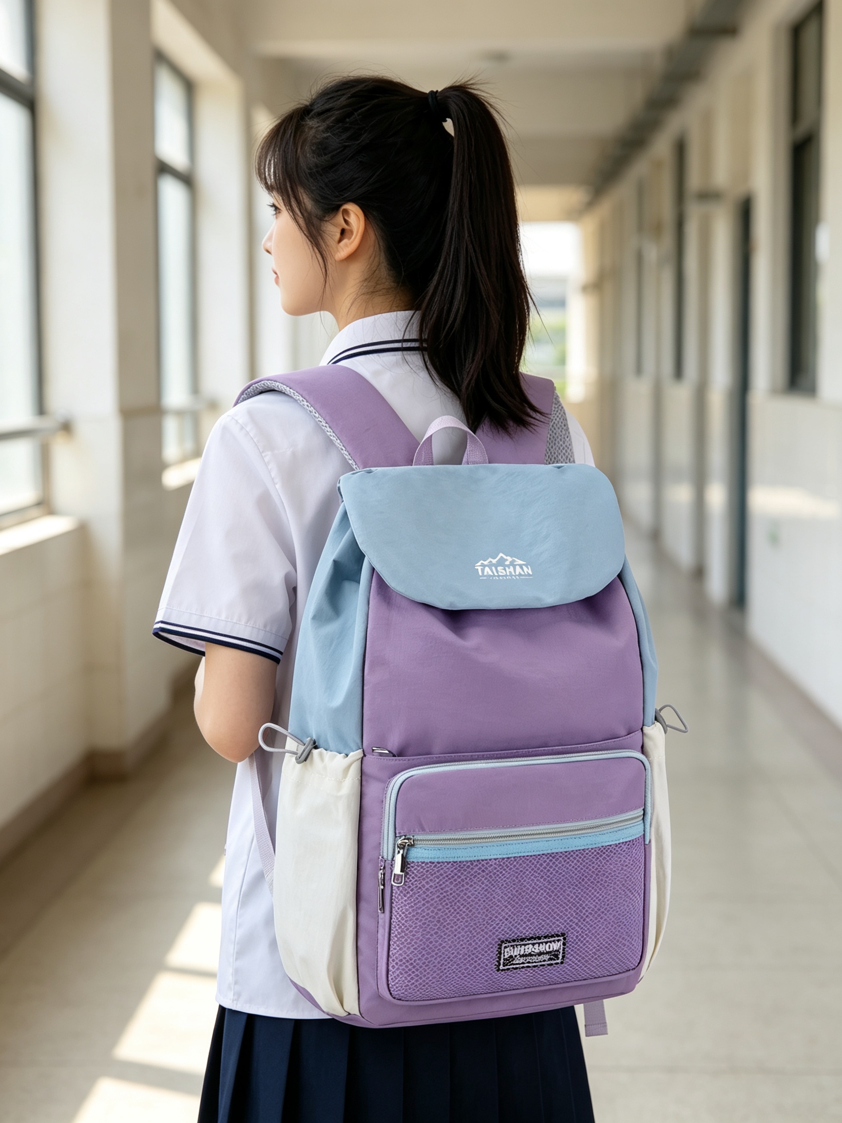 Blue Plain Backpack